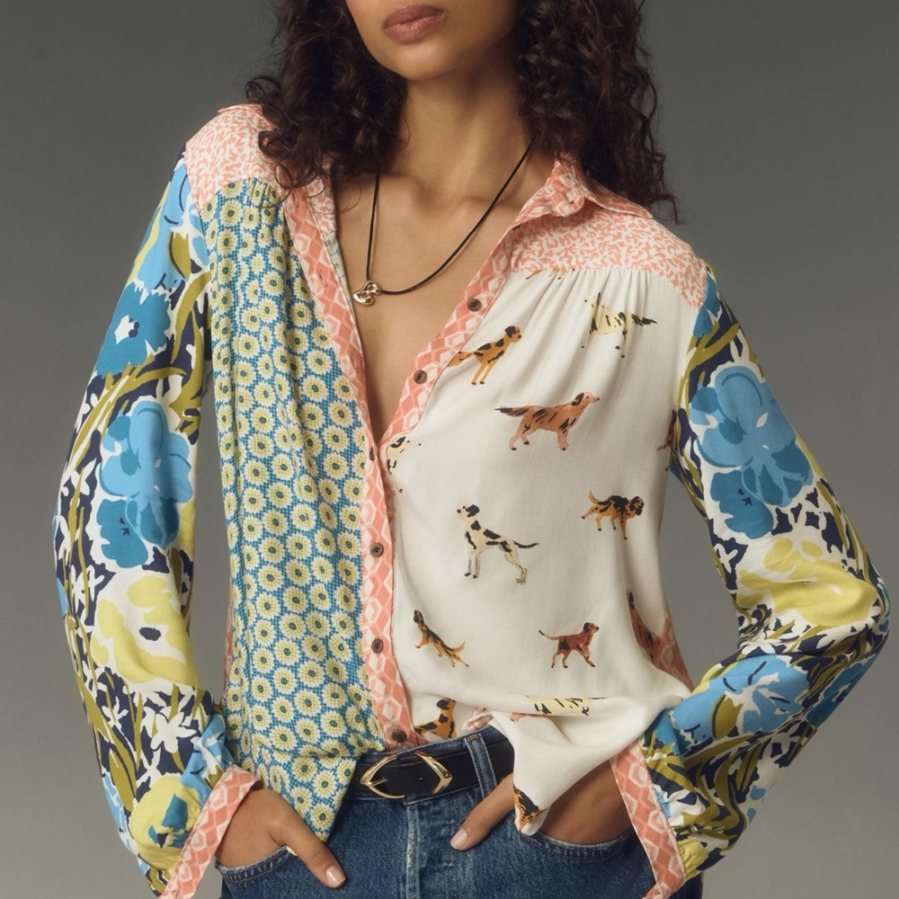 Anthropologie - The Paz Buttondown Shirt by Maeve in Sky